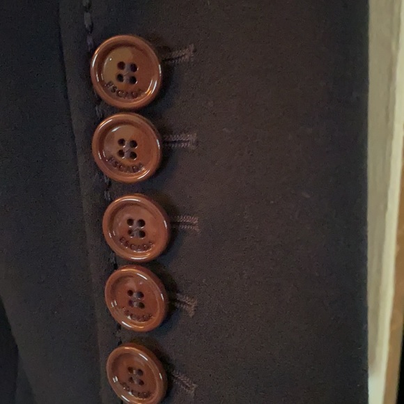 Escada New Virgin Wool Dark Blue Wool Stretch Logo BlazerPants InSeparateListing - Picture 5 of 11